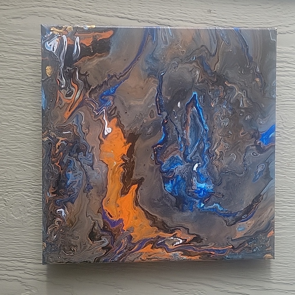Handcrafted 14x14 🫗 Pour Painting